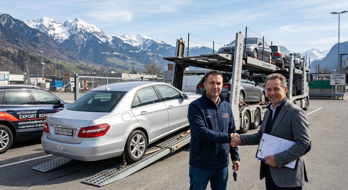 Auto für Export verkaufen in der Schweiz Auto export Schweiz Fahrzeugverkauf mit Transporter und Abholung Autoankauf Export Service